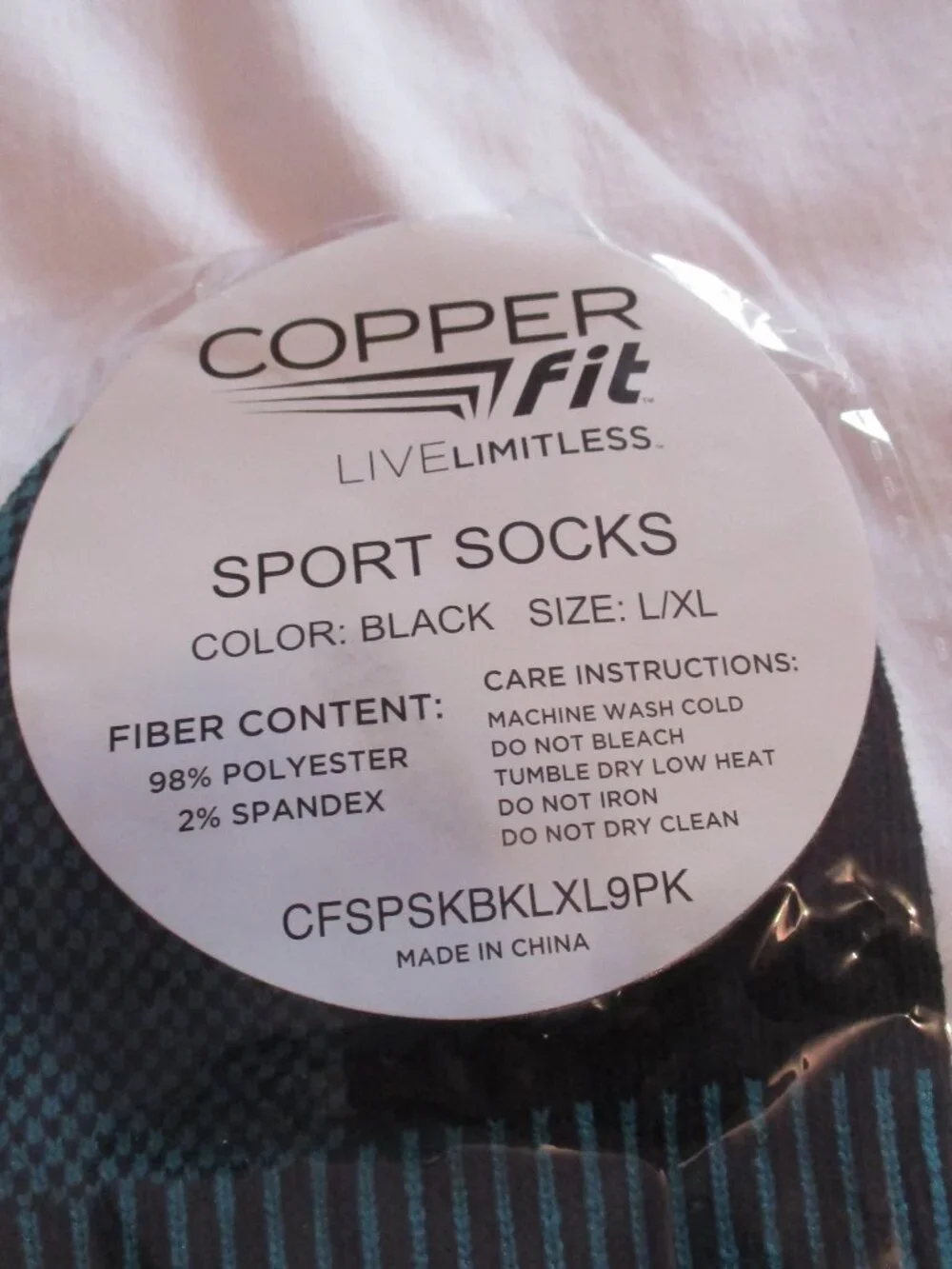 COPPER FIT Infused Sport Socks (4) PAIRS